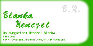 blanka menczel business card